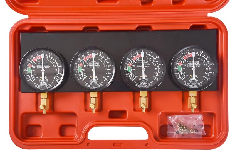 DHA Universal Fuel Vacuum Carburetor Synchronizer Synchronization Balancer Tool Kit 4 Cylinder Carb Sync Gauge Set Compatible with Motorcycle BMW Honda Yamaha Kawasaki Suzuki GS KZ XS CB 550 650 750 - Image 2